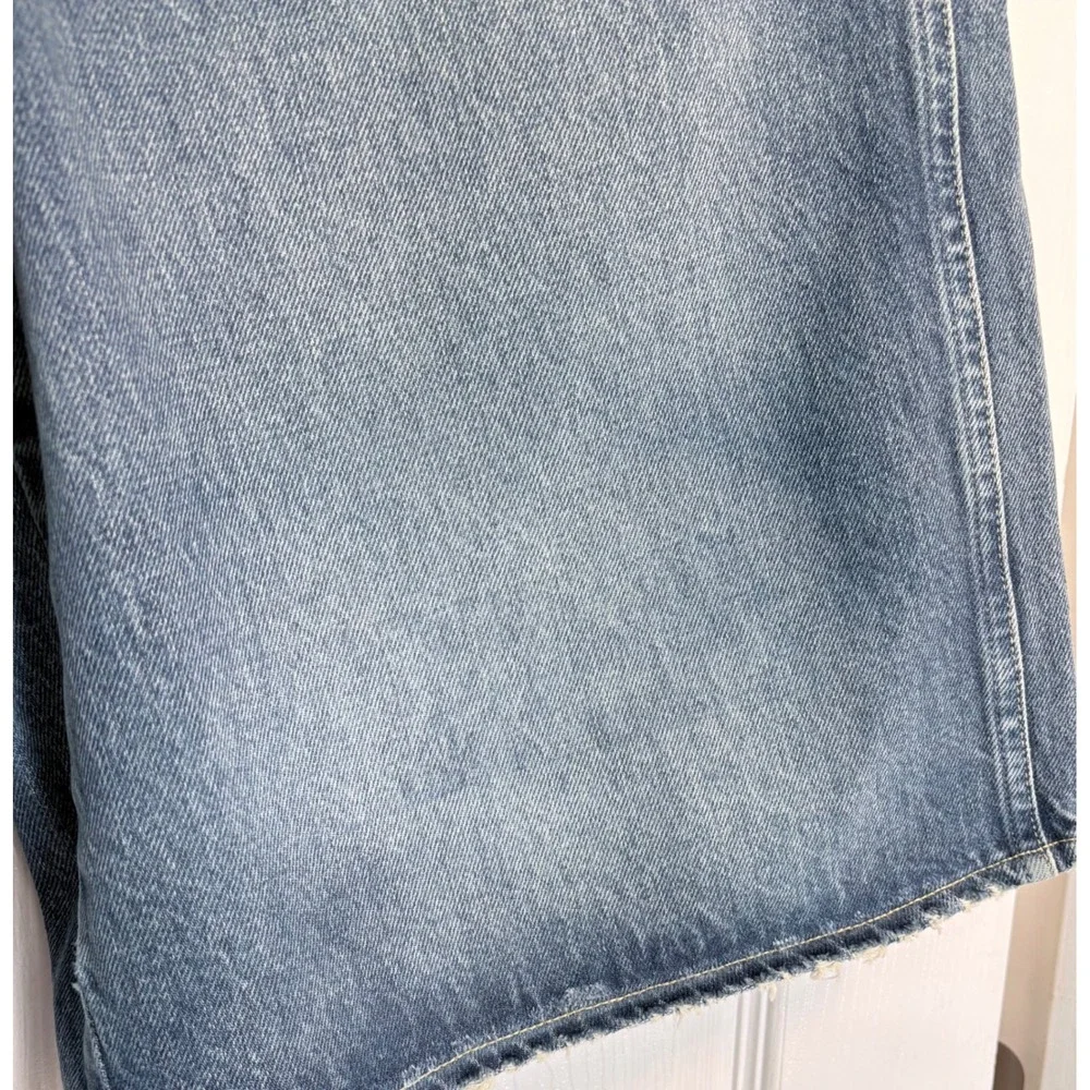 AMO Laura Short Size 27 Blue Denim High Rise Bermuda Skater Jorts NEW